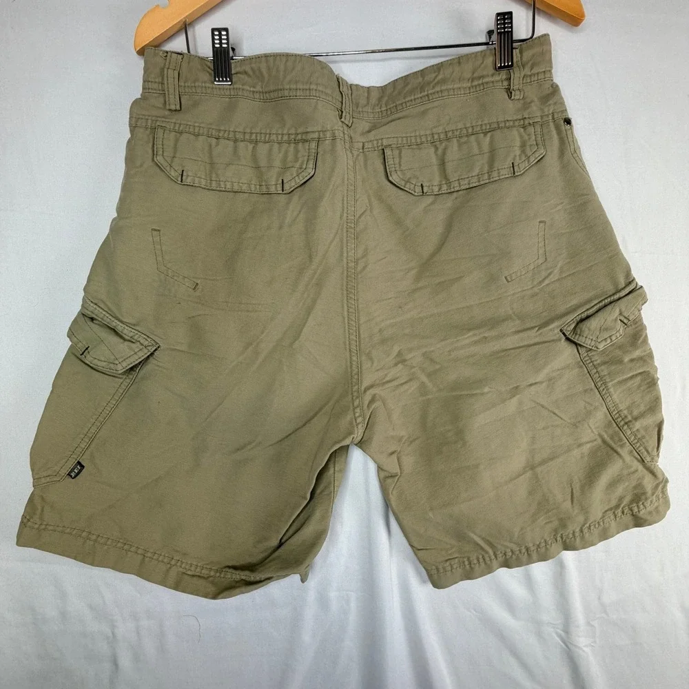 REI Mens Cargo Shorts Khaki Tan Cotton Nylon Hiking Outdoor Size 34